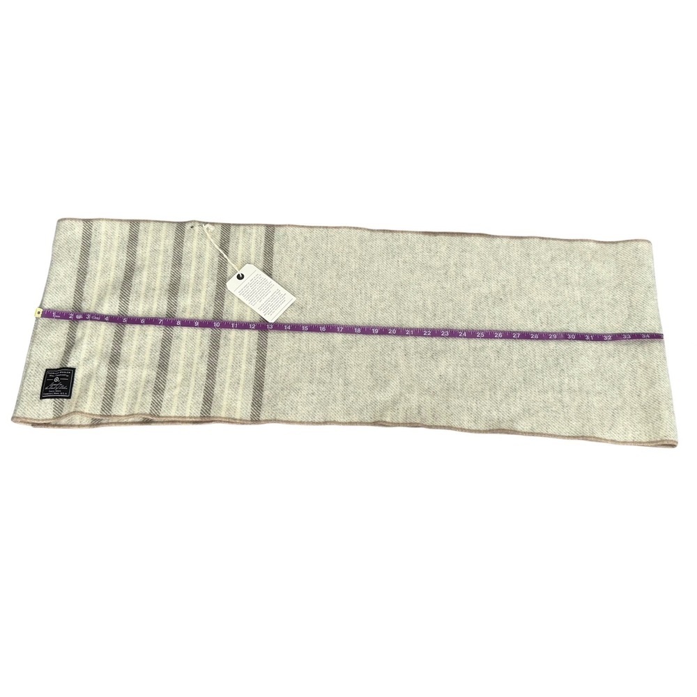 Faribault Woolen Mill Company‎ NWT Scarf Neck Warmer USA Made Striped Gray Wool - Picture 7 of 9